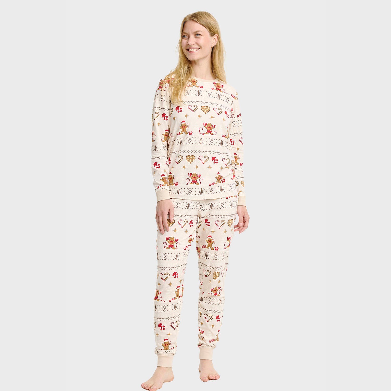 Christmas Cookie Pyjamas Beige β Women